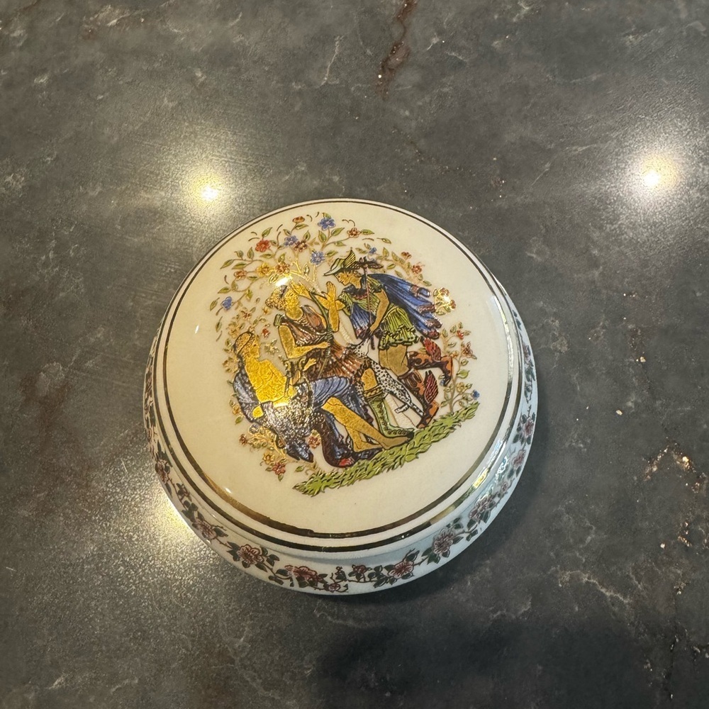 Decorative Ceramic Bowl with Floral Design
